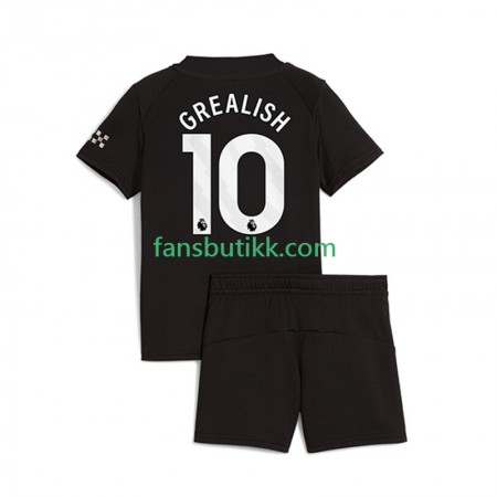 Fotballdrakt Manchester City Jack Grealish 10 Barn Bortetrøye 2025-2026 Kortermet
